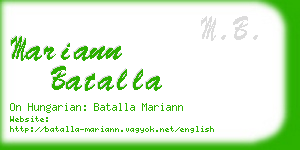 mariann batalla business card